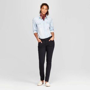 Women's Mid-Rise Curvy Fit Skinny Jeans - Universal Thread™ 6 short Black